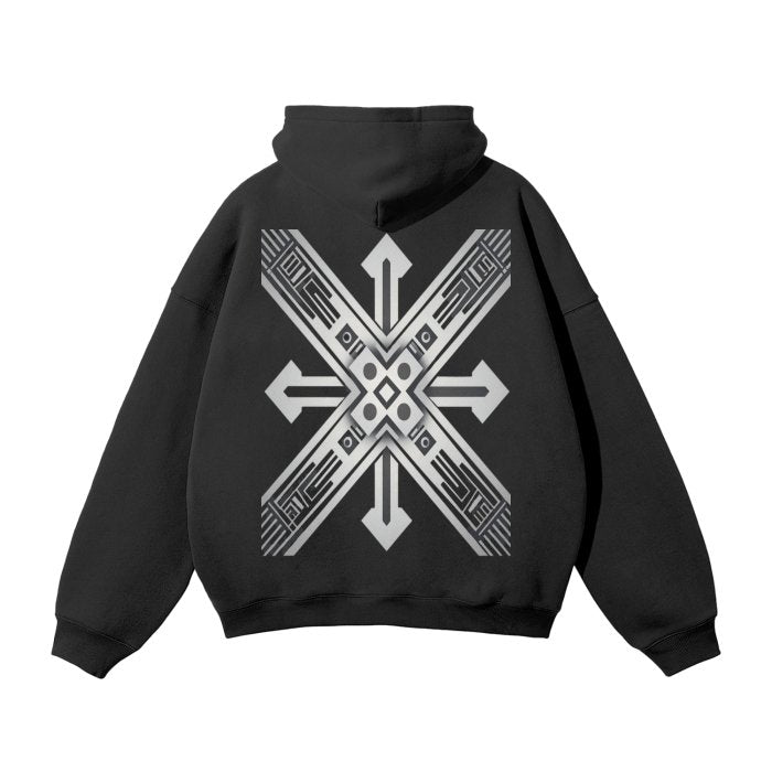 Front Chrome Trax Ltd. Design - Unisex Oversized Streetwear Fleece Hoodie Hoodie - Oversized - Streetwear #MzKittyz #NikkiDKatArt