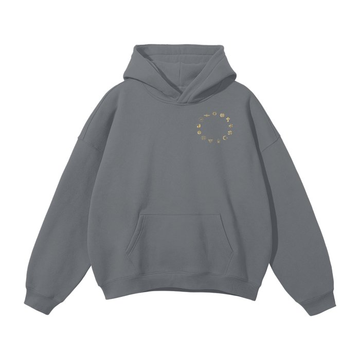 Front Chrome Trax Ltd. Design - Unisex Oversized Streetwear Fleece Hoodie Hoodie - Oversized - Streetwear #MzKittyz #NikkiDKatArt