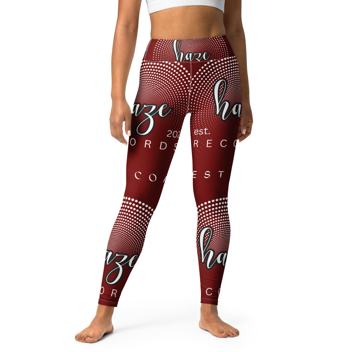 Front haze 2023 logo Yoga Leggings Yoga Leggings #MzKittyz #NikkiDKatArt