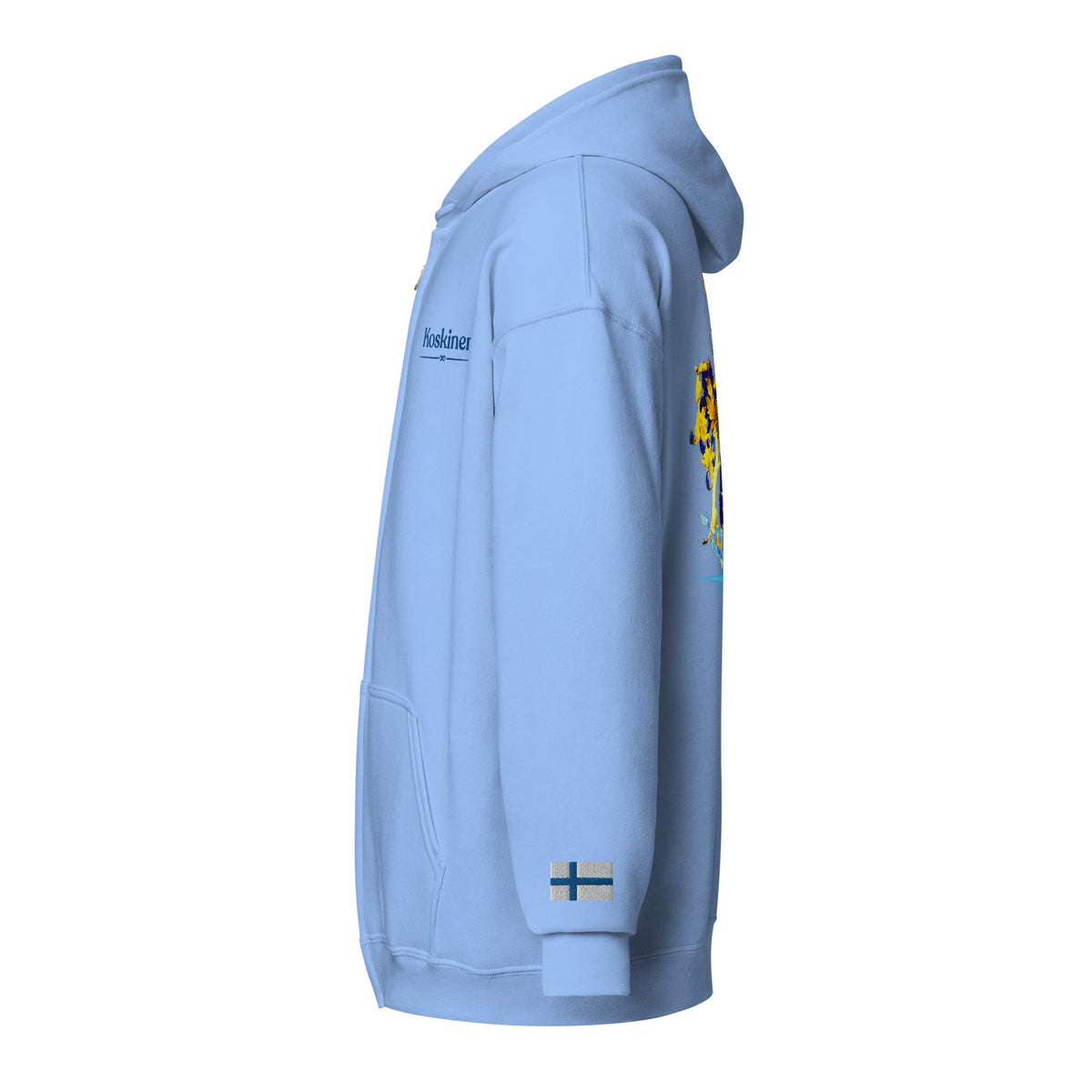 Front Koskinen Family Crest Unisex Heavy Blend Zip Hoodie Hoodie #MzKittyz #NikkiDKatArt