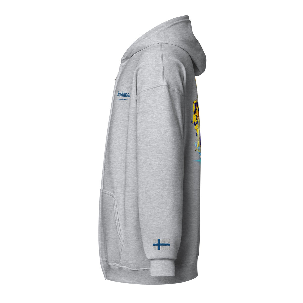 Front Koskinen Family Crest Unisex Heavy Blend Zip Hoodie Hoodie #MzKittyz #NikkiDKatArt