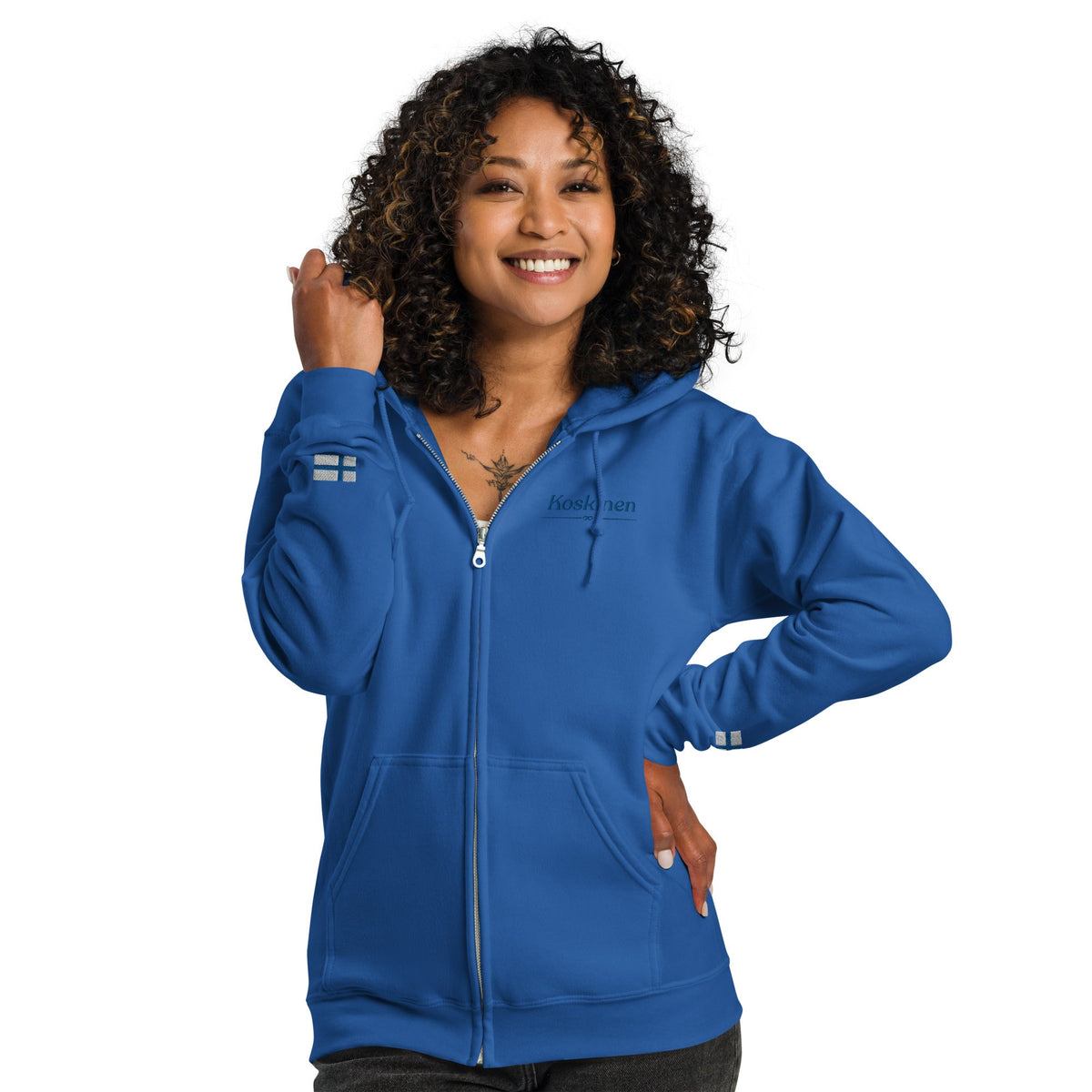 Front Koskinen Family Crest Unisex Heavy Blend Zip Hoodie Hoodie #MzKittyz #NikkiDKatArt