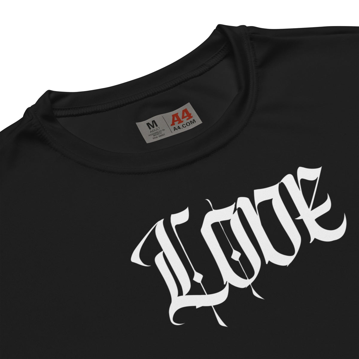 Front "Love is God, God is Love" Unisex performance Crew Neck T-shirt Tshirt, Moisture Wicking - Unisex #MzKittyz #NikkiDKatArt
