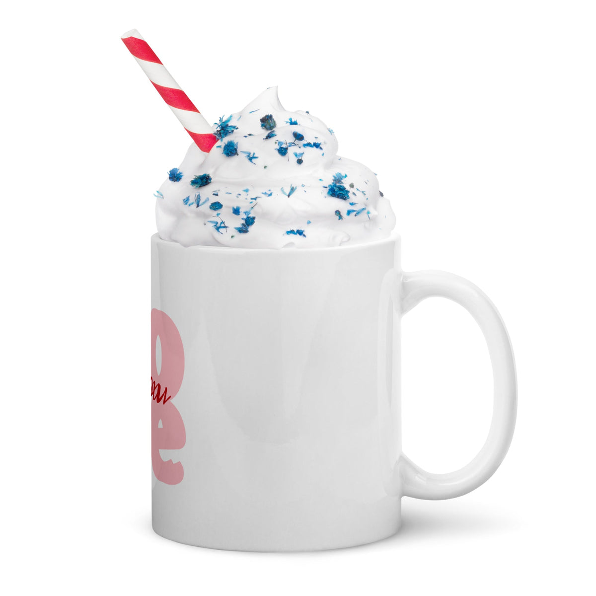 Front Love You Valentine's White glossy Ceramic Mug | 11 oz, 15 oz, 20 oz Cup #MzKittyz #NikkiDKatArt