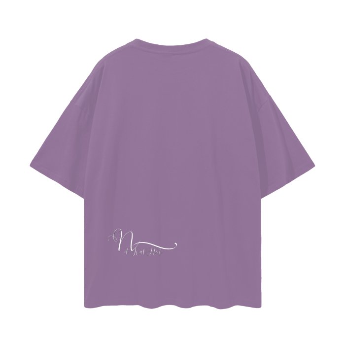 Front Mz Kittyz V-Day Heart Design - Streetwear Unisex 100% Cotton Loose Basic Tee - up to 2XL - 100% Cotton #MzKittyz #NikkiDKatArt