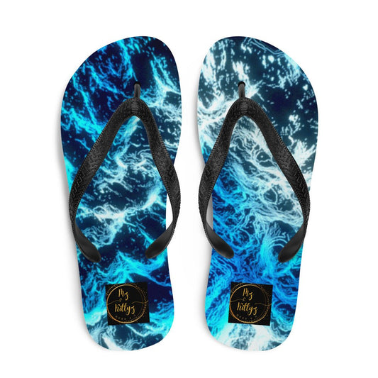 Top Oceanic Waves - Unisex Flip-Flops Flip Flops #MzKittyz #NikkiDKatArt