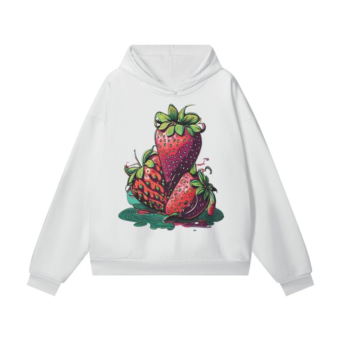 Front Streetwear Unisex Heavyweight 460G Fleece Oversized Hidden Pocket Hoodie #MzKittyz #NikkiDKatArt