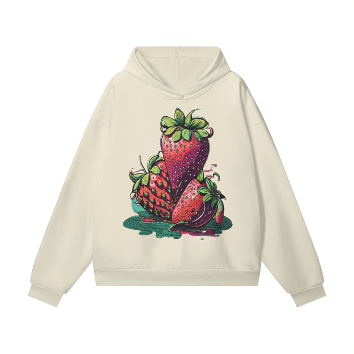 Front Streetwear Unisex Heavyweight 460G Fleece Oversized Hidden Pocket Hoodie #MzKittyz #NikkiDKatArt