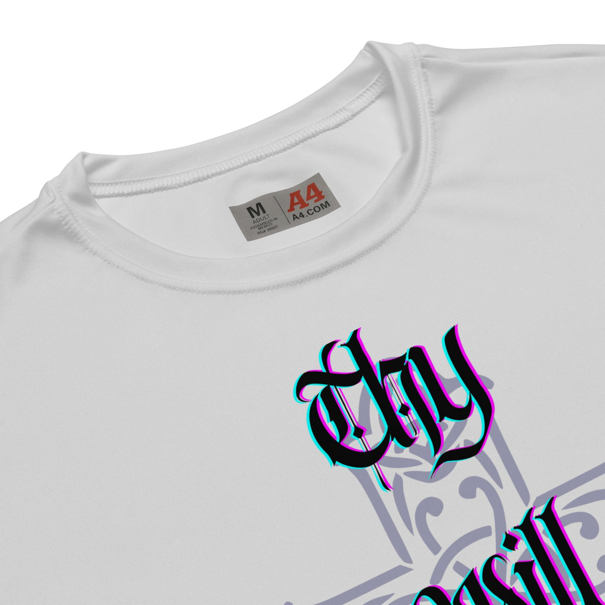 Zoom Front 'Thy Will Be Done' Unisex Moisture Wicking crew neck t-shirt Short Sleeve , Moisture Wicking, T-Shirt