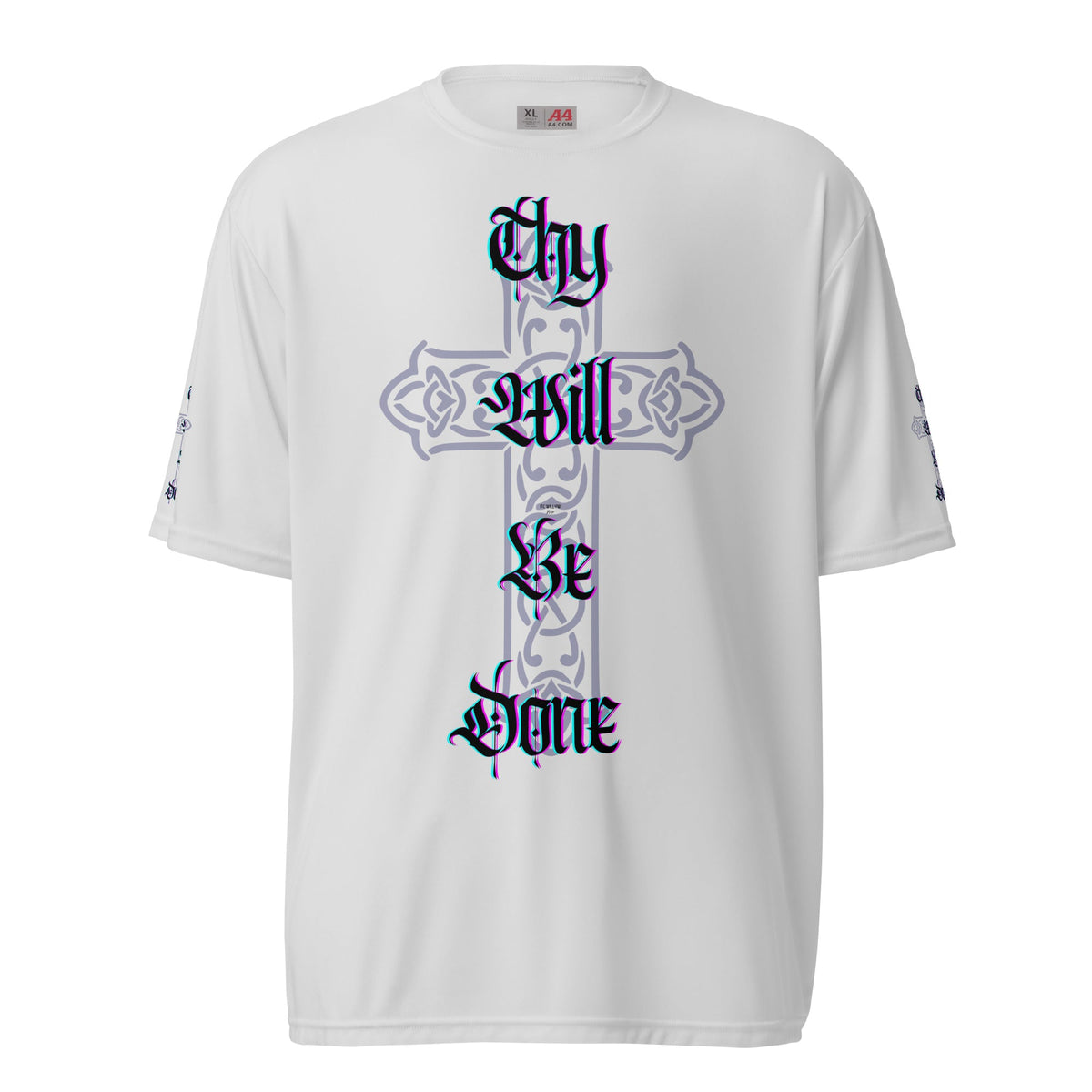 Front White, 'Thy Will Be Done' Unisex Moisture Wicking crew neck t-shirt Short Sleeve , Moisture Wicking, T-Shirt #MzKittyz